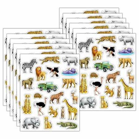 TEACHER CREATED RESOURCES Safari Stickers, 20 Designs, 1440PK 7089